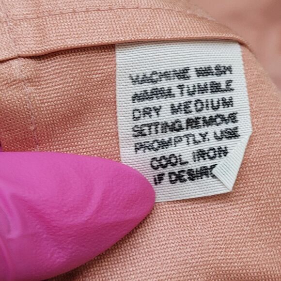 VTG 70s Munleigh Shirtmakers Qiana Nylon Button Shirt S/M 19x30 USA Salmon Pink - Picture 11 of 11